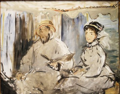 Monet in His Studio by Édouard Manet